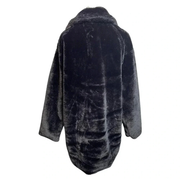 Pretty LITTLE THING ladies size 10 faux fur coat. NWT’s. Warm. Black. - Picture 7 of 14